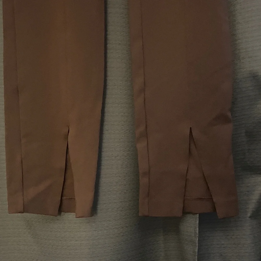Express Brown Straight Leg Pants - Picture 2 of 5